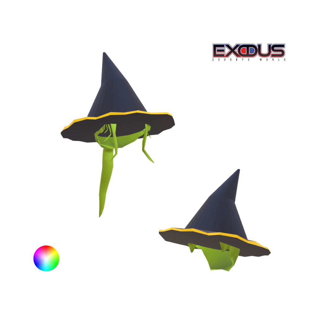 Black wizard hat Decentraland Marketplace